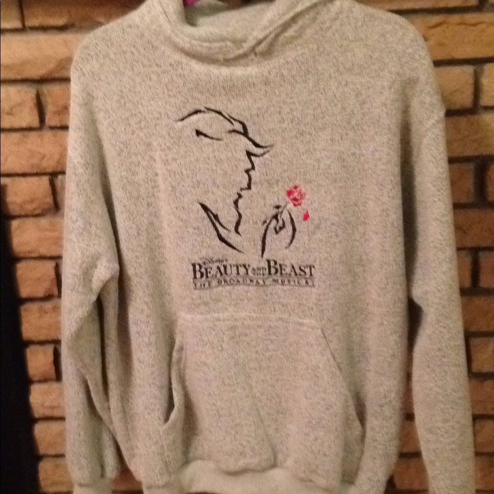 White with black  sweatshirt